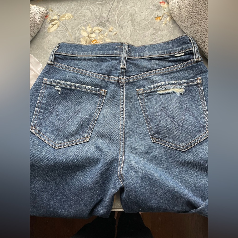 Mother denim fangirl flood High-waisted jeans wide barrel leg size 27 - Picture 4 of 16